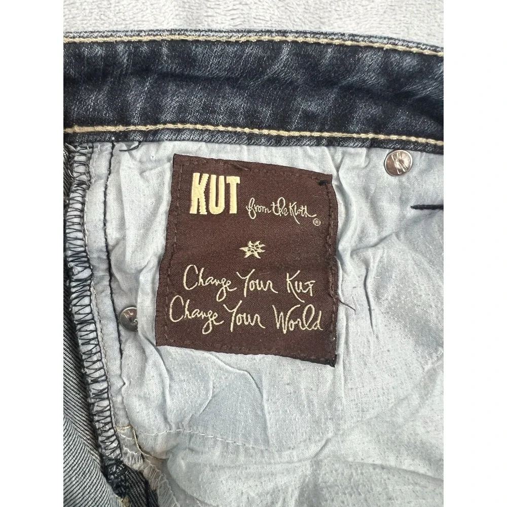 KUT Jeans Women's 12 Blue Katy Boyfriend Straight‎ Leg